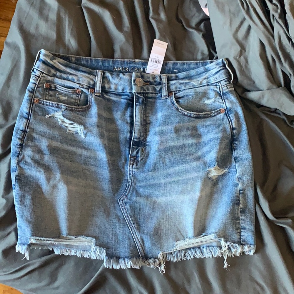 american eagle jean skirt